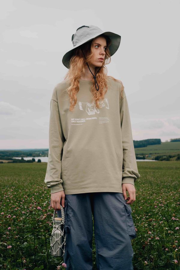 Лонгслив Climber пыльно-зеленый - фото 2