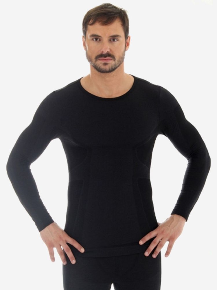 Мужская футболка BRUBECK COMFORT WOOL длин рукав L