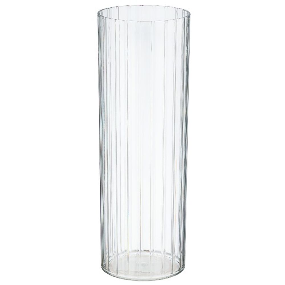Вазон "Round relief" (пластик) D12xH35см (Прозрачный)