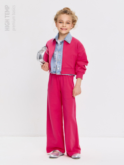 Брюки палаццо из футера