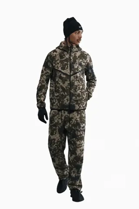 Кофта Nike Tech Fleece Hoodie Windrunner Camo Full-Zip - зеленый