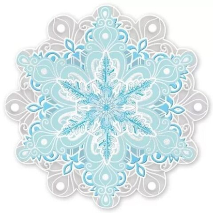 Украшение на скотче 9*9см "Снежинка"
