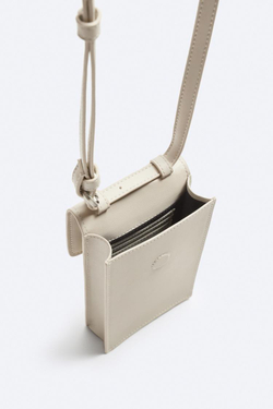 ZARA ЧЕХОЛ ДЛЯ МОБИЛЬНОГО ТЕЛЕФОНА С КЛАПАНОМ, ЭКРЮ