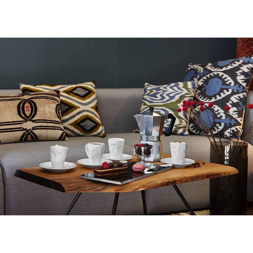 Кофейная пара Buffled, 80 мл, белая