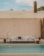 Sorells 4-местный модульный садовый диван из алюминия с зеленой отделкой