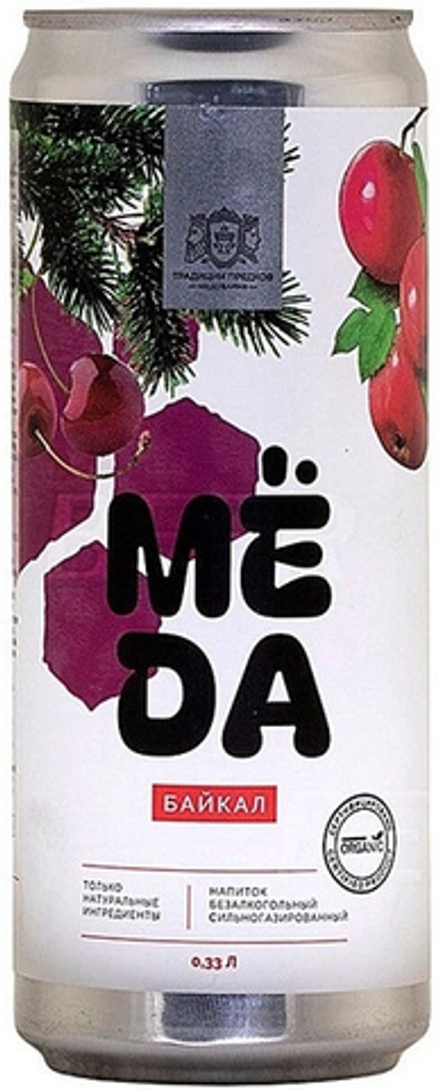 Газированный Напиток Мёда Байкал без Сахара / Meda Baikal Sugar Free 0.33 - банка