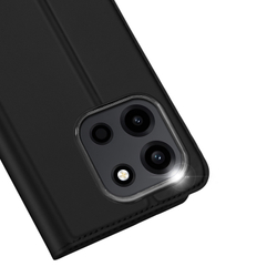 Чехол книжка из кожи черного цвета для OnePlus Nord 6, серия Skin Pro Series от Dux Ducis