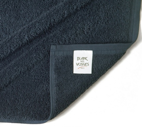 Полотенце UNI BLEU CORINTHE 30 х 30 темно-синий, хлопок 600 гр/м 2 (набор 2 шт) Blanc des Vosges 30 x 30