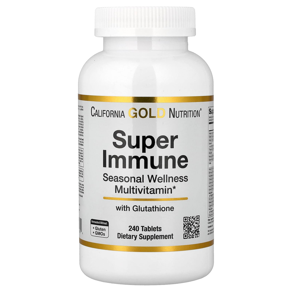 California Gold Nutrition, Super Immune, мультивитамины для сезонного оздоровления, 240 таблеток