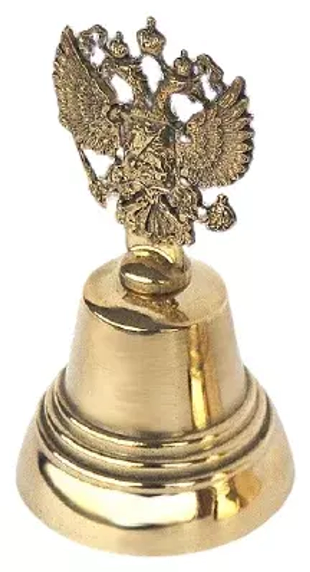 Валдайские колокольчики KVP4O колокольчик №4, d50, полированный, с ручкой Двуглавый Орел.