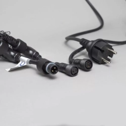 Светодиодный занавес 2*3 м., 600 LED, тепло-белый, статика, черный провод каучук, LTC (ECO602-1-2WW)