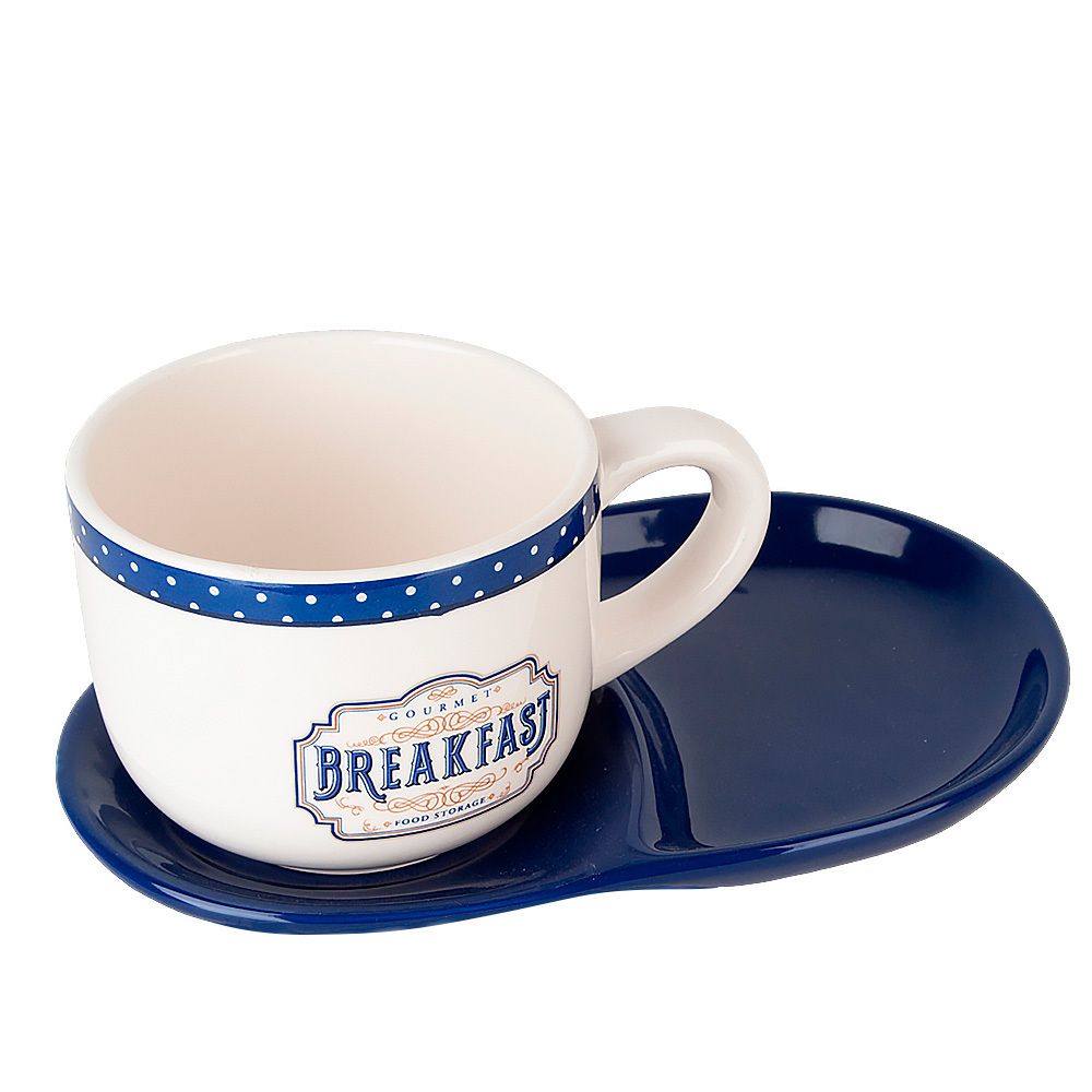 Набор для завтрака: чашка и блюдце " " 23х15х10,5см v=500мл (подарочная упаковка)