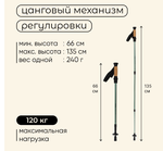 Палки трекинговые maclay Alu 100, телескопические, 2 шт. С чехлом