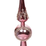 Верхушка на ёлку SHINE «Christmas history» 28 см, pink