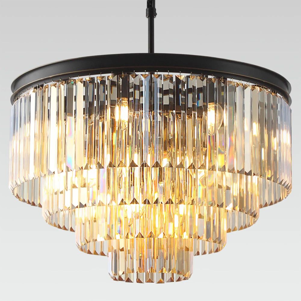 Citilux Мартин CL332142 Люстра хрустальная подвесная Шампань