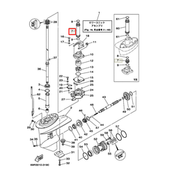 Трубка охлаждения помпы Yamaha 25-30 (S) (YUELANG)