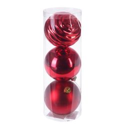 GAEM Набор из 3шт, Украшение новогоднее Шар "Трио фэнтези", D8 см, L8 W8 H23,5 см