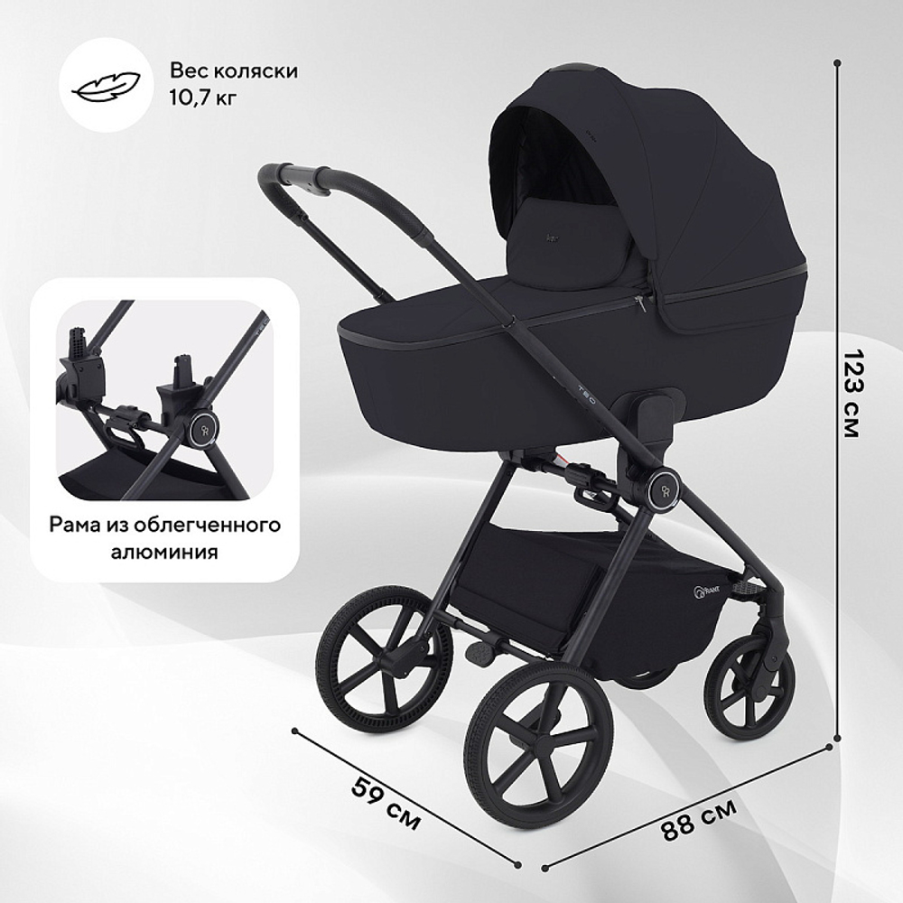 Детская коляска Rant Teo 2 в 1 Black