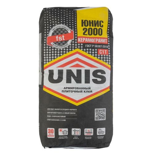 Клей для плитки Unis 2000 C1T 25 кг