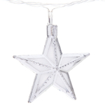 Гирлянда для дома 4м 28 ламп LED с насадками СЕРЕБРЯНАЯ ЗВЕЗДА, прозрач.пров., авторежим.,IP-20 RG/RB (возможность соединения)