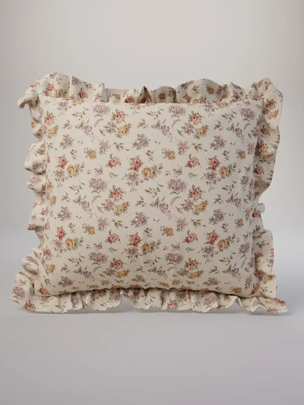 Декоративная наволочка с рюшами, оборками "Виктория" 70х70 см, 1 шт, без молнии
