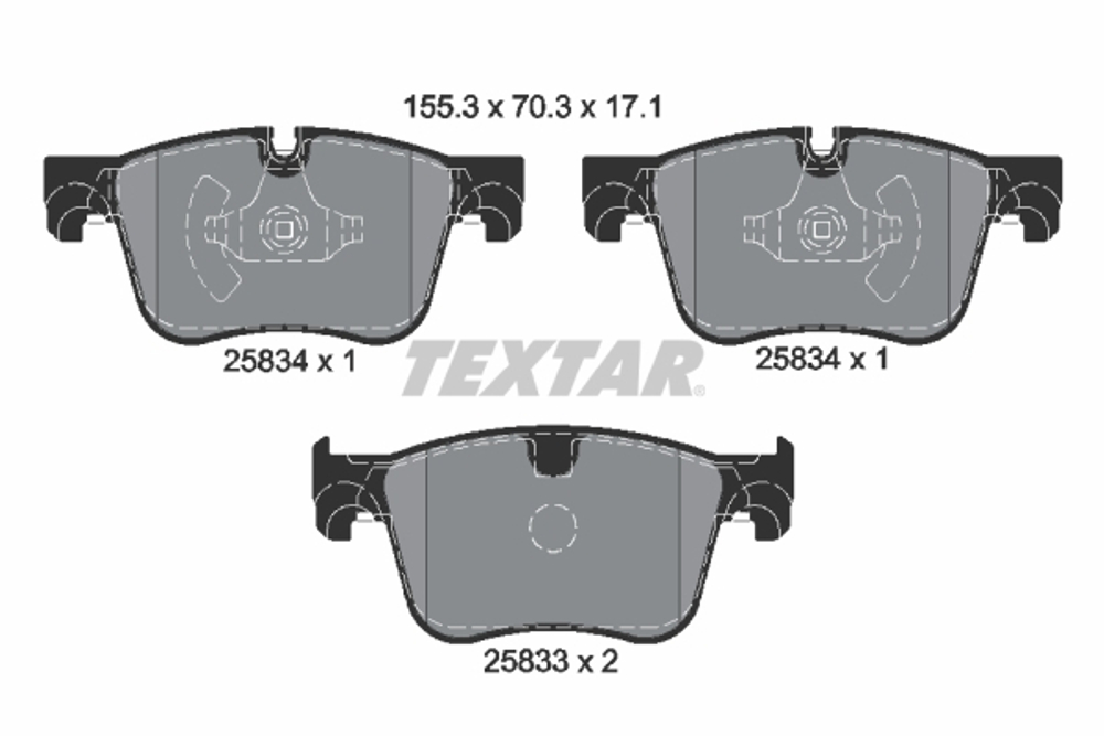 TEXTAR - 2583401-TET - Brake Pad Set, disc brake