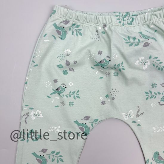 Штанишки хлопковые "Весенняя зелень" дымчатый нефрит