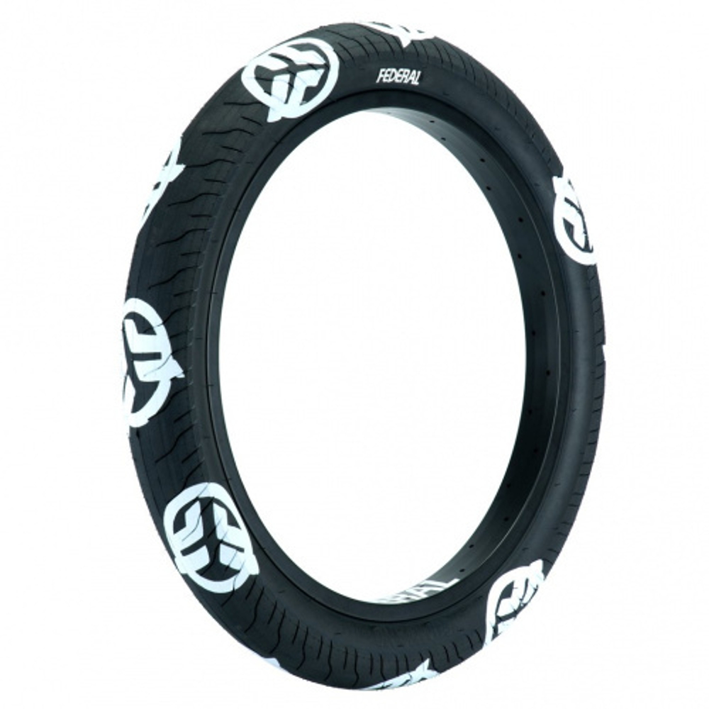 BMX Покрышка Federal Command LP сталь 20"x2.4" / 60psi Black with white logos