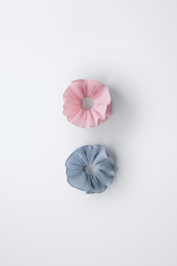 ZARA НАБОР ИЗ ДВУХ РЕЗИНОК ДЛЯ ВОЛОС, РОЗОВЫЙ