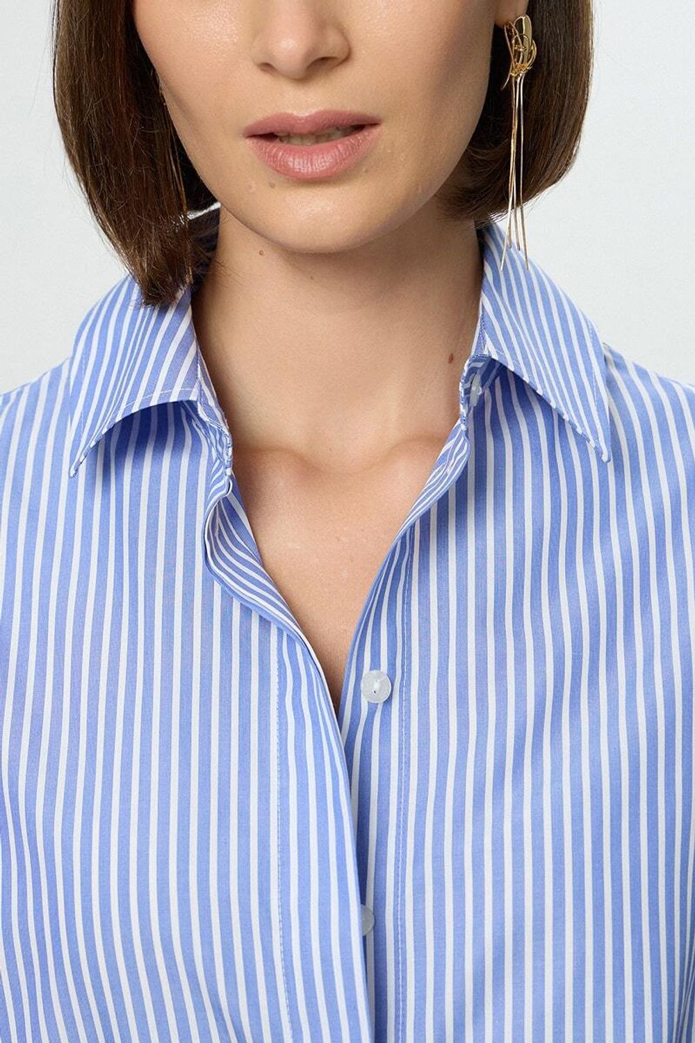 Рубашка Хельсинки синяя полоска