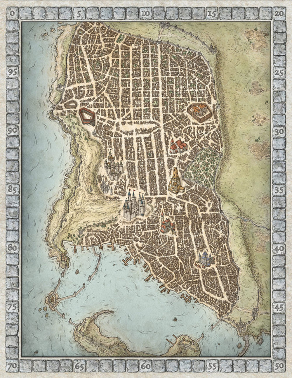 Dungeons and Dragons Boardgame: Lords of Waterdeep. Поле