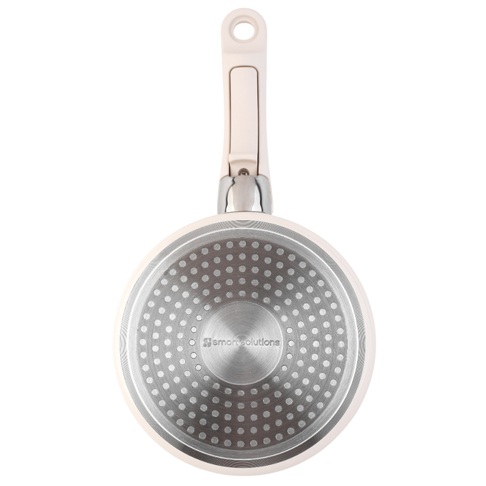 Набор посуды для приготовления со съемной ручкой smart ceramic, 7 предметов, цвета топленого молока