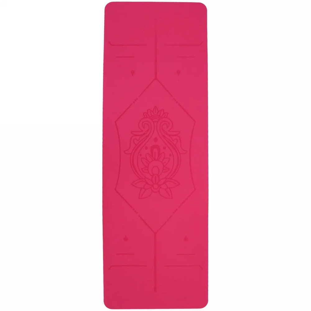 Коврик для йоги «Мандала» 183*61*06 см (ТРЕ), розовый
