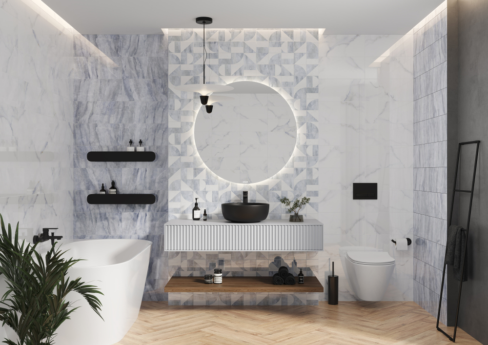 Плитка настенная Cersanit Mare 17077 20x44 см 1.056 м² глянцевая цвет белый