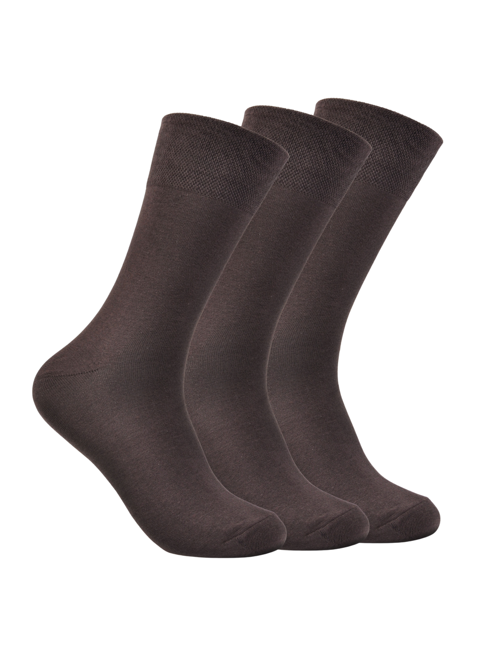 Носки высокие мужские, набор 3 пары, коричневый