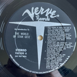 Винтажная виниловая пластинка LP Stan Getz, A Stan Getz Sampler: An Introduction To The World Of Stan Getz (США 1964)