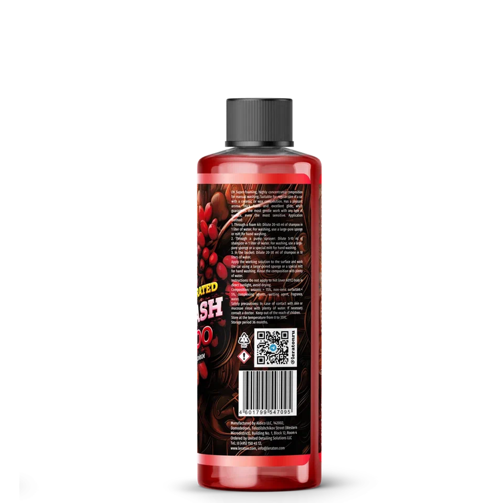 LERATON A3 HANDWASH SHAMPOO BARBERRY Суперконцентрированный шампунь для ручной мойки 473мл