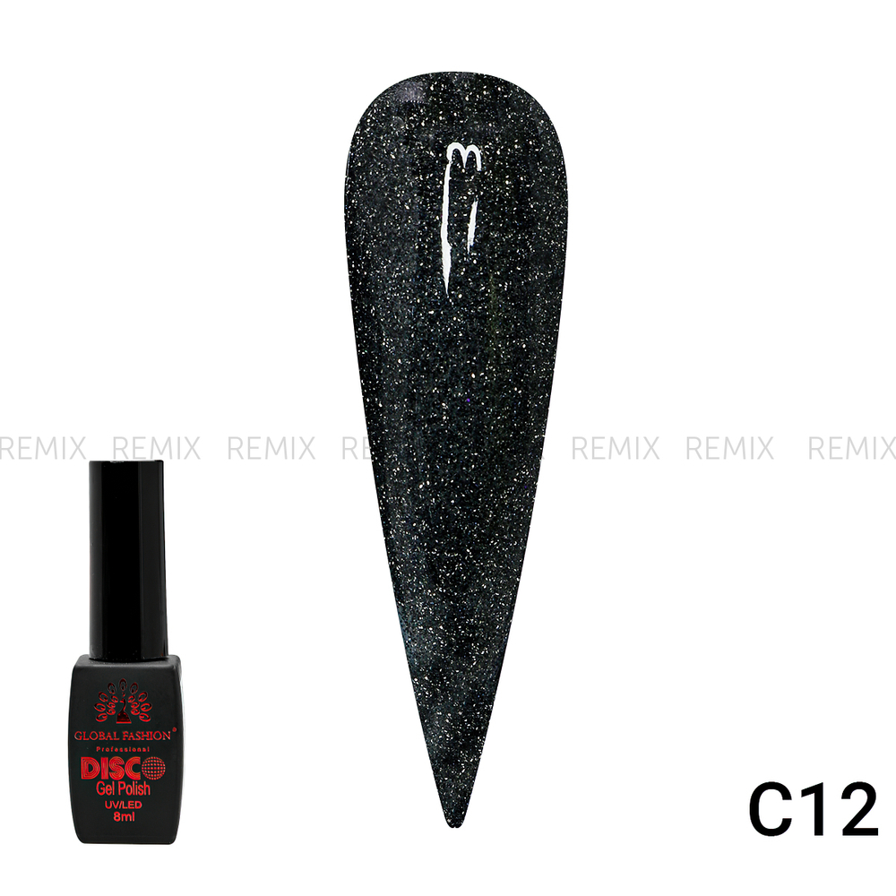Гель лак Disco Gel Polish, Global Fashion, светоотражающий, 8 мл C12
