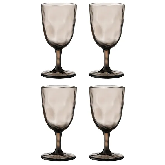 Набор бокалов для вина hollow, 430 мл, серо-коричневый, 4 шт.