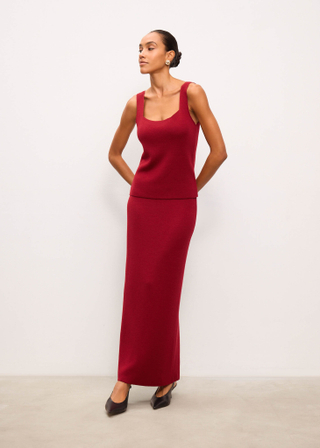 Юбка без баски MOLLY, бордовый