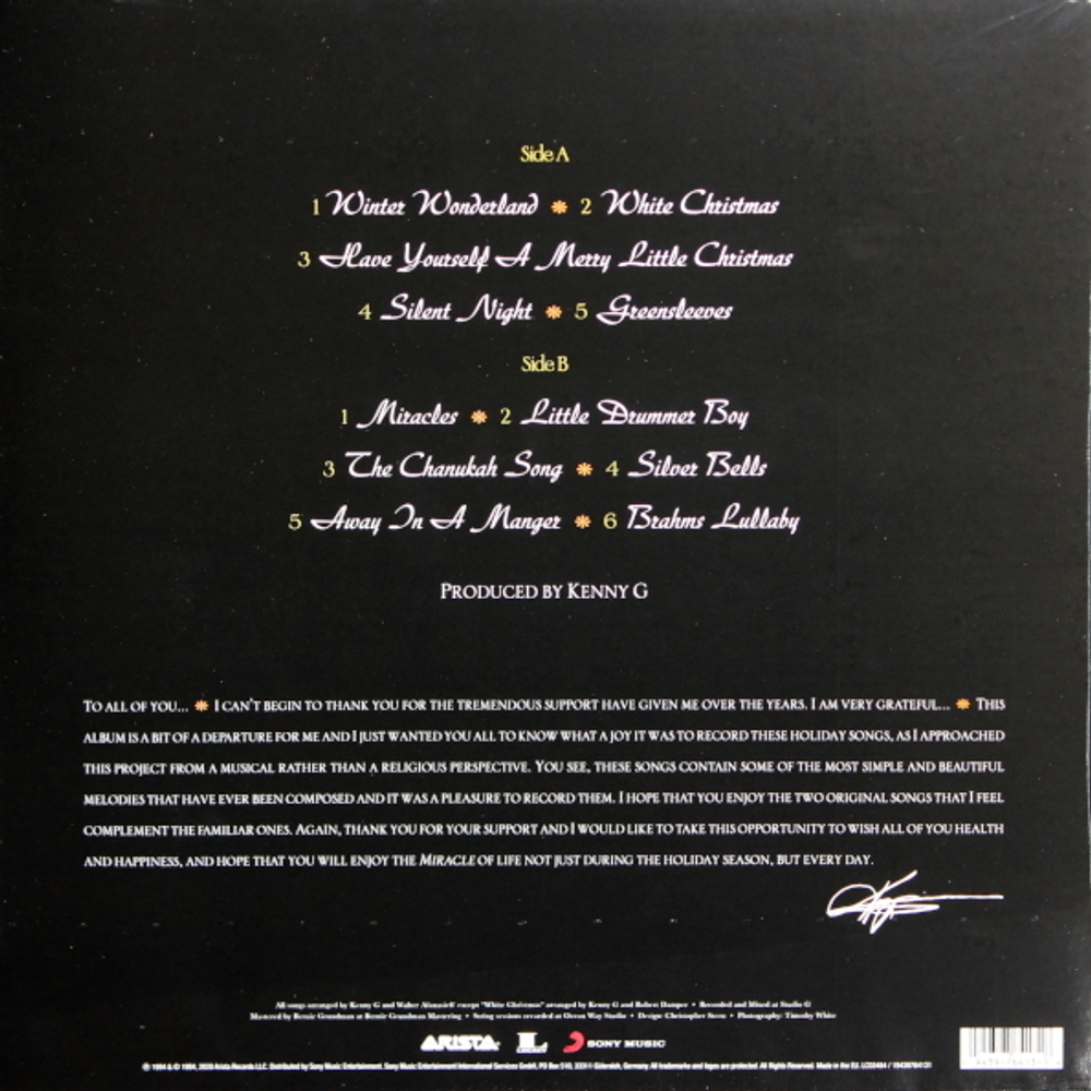Kenny G / Miracles - The Holiday Album (LP)