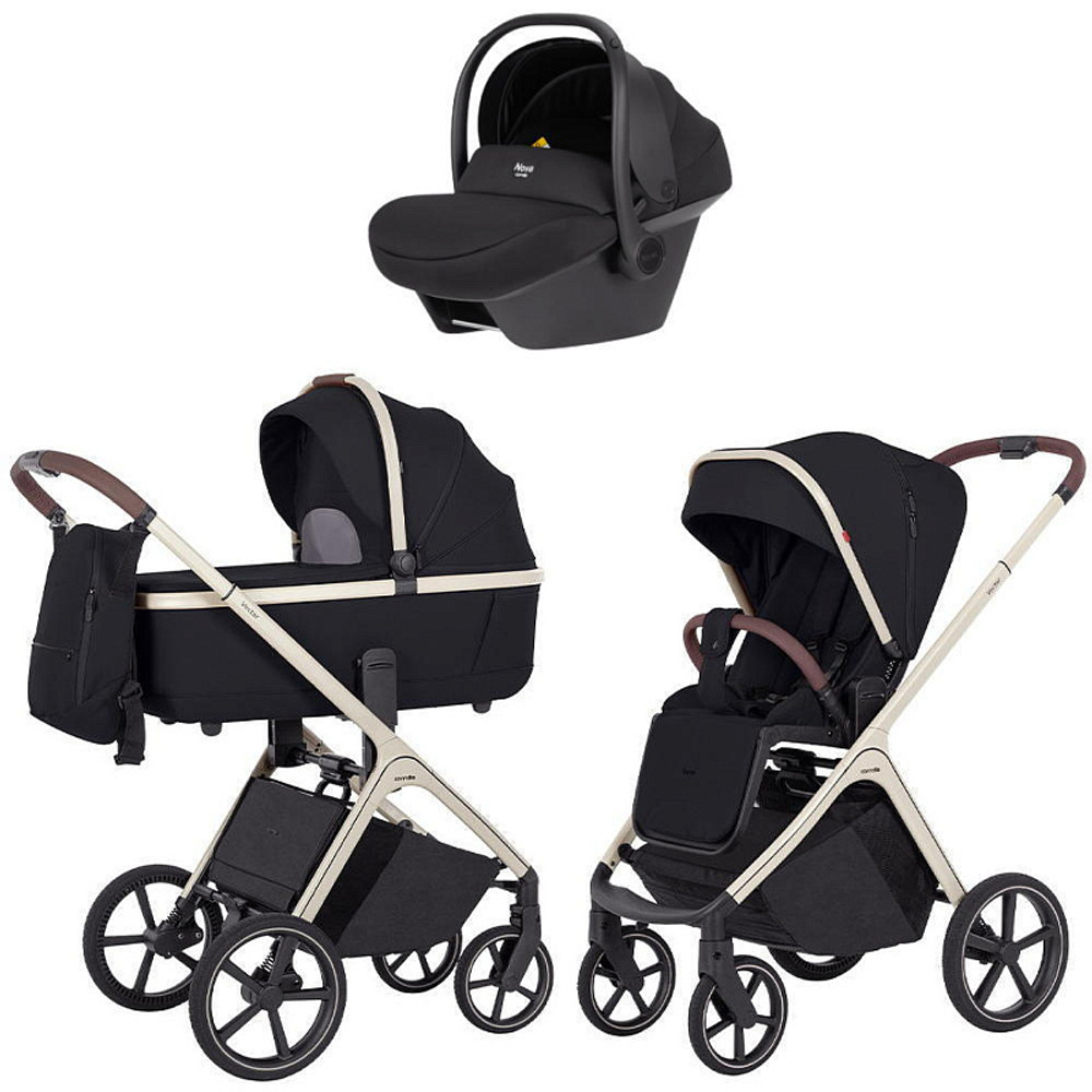 Коляска Carrello Vector CRL-6550 Nova Black Line с базой Isofix 3 в 1 Pearl Black