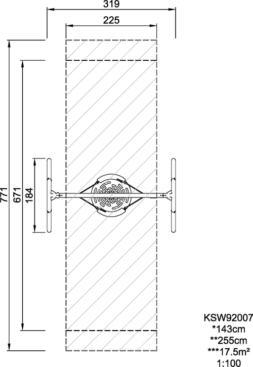 Качели «Гнездо», серый, D=100см, Н=2,5 м, антрацит