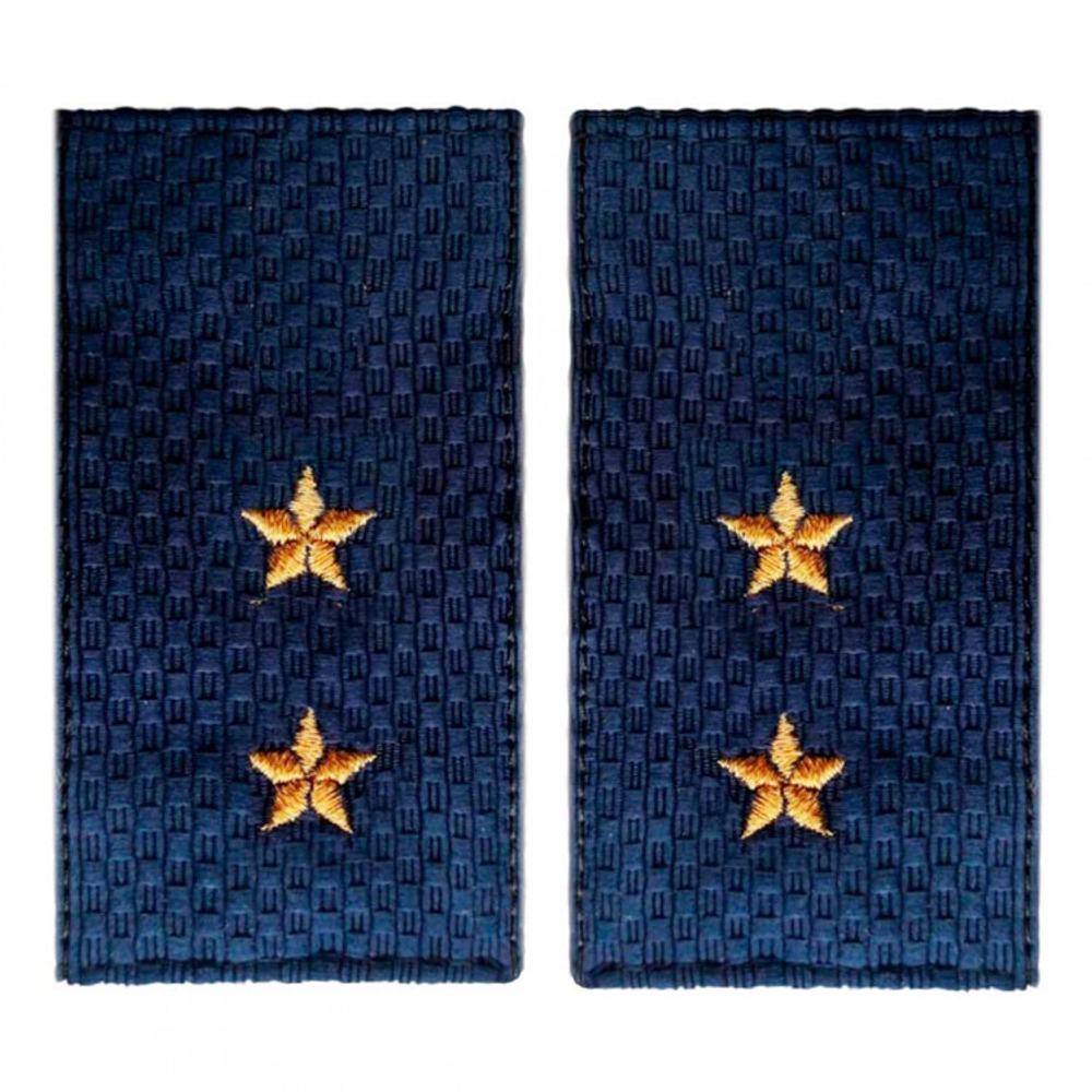 Фальшпогоны Полиция нового образца темно-синие вышит. прапорщик