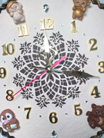 Авторские детские часы с игрушками "Друзья" 30см