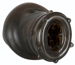 Насадка на пенис Rebel smoke с рёбрышками и отверстием под мошонку (Цвет: дымчатый)