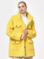 Куртка чебурашка из шерсти мериноса, желтая, SilverFox