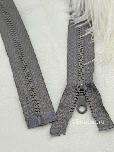 Молния тракторная темно-серая