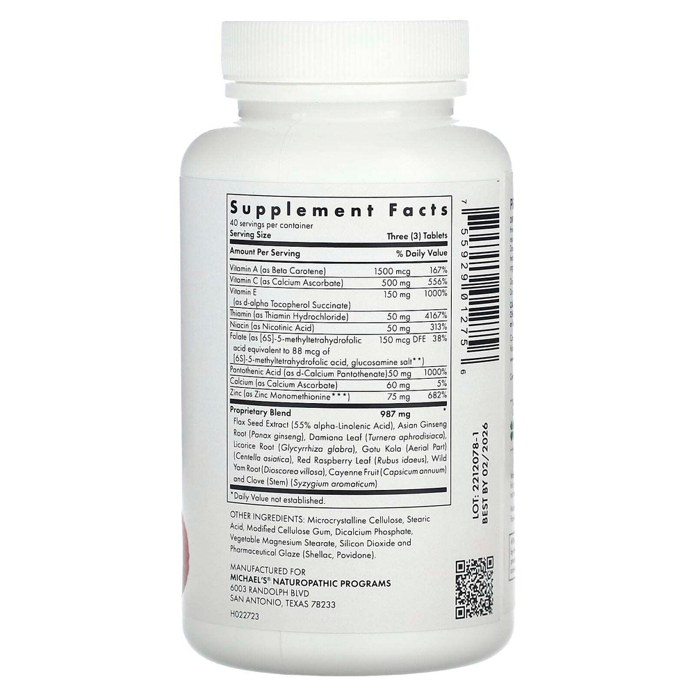 Michael's Health, Women's Reproductive Factors, 120 вегетарианских таблеток