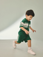 Кардиган вязаный с коротким рукавом и шорты вязаные в комплекте для мальчика Next AA9-511, Зеленый, Молочный